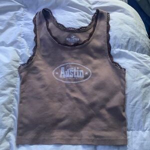 Brown Hollister Tank Top.